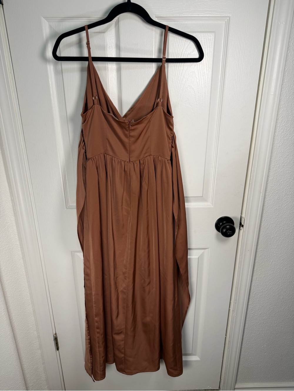 Showpo Deep Champagne Spaghetti Strap Midi Dress - Picture 3 of 5